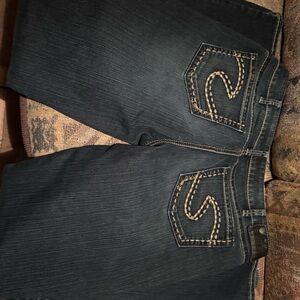 Silver Jeans Dark Blue Boot Cut Jeans